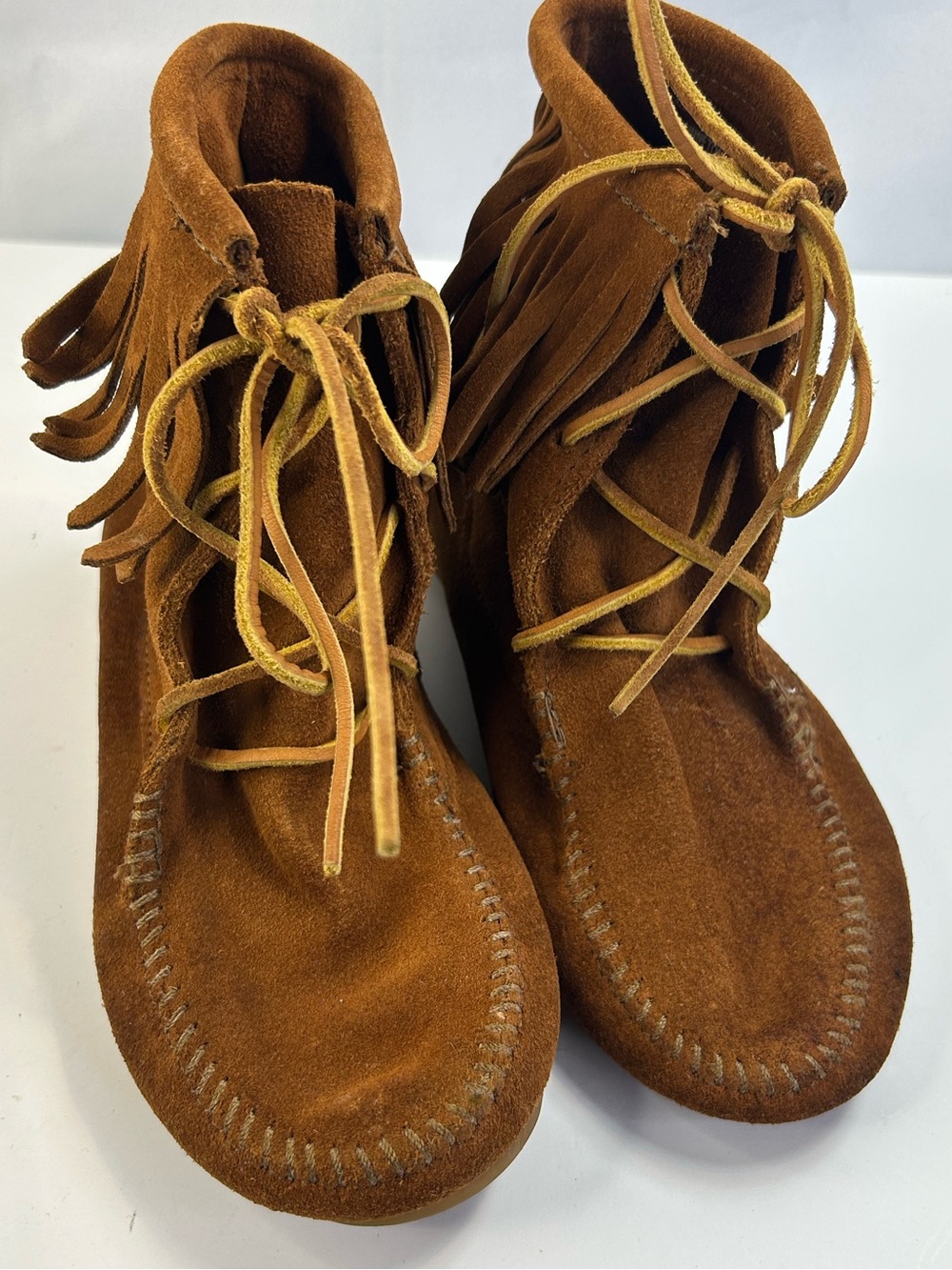 Minnetonka Lace-Up booties Tramper brown Suede size 6